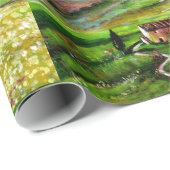 TOESTAND LANDSCAPE, GROENE HILLEN GEEL VELDEN VAN  CADEAUPAPIER (Rol Hoek)