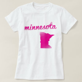 Toestand Minnesota in roze T-shirt