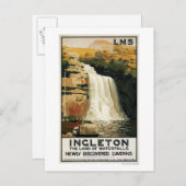 Toestand op het Poster van de waterval Briefkaart (Voorkant / Achterkant)