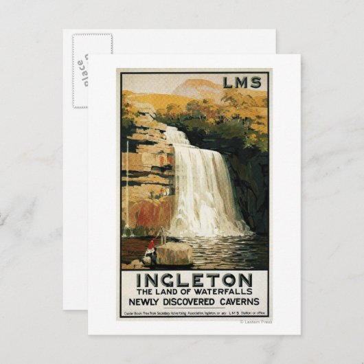 Toestand op het Poster van de waterval Briefkaart (Voorkant / Achterkant)