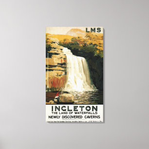 Toestand op Poster waterval Canvas Afdruk