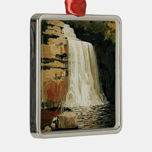 Toestand op Poster waterval Metalen Ornament (Rechts)