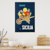 Toestand op Sicilië, reisaffiche Poster (Keuken)