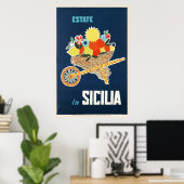 Toestand op Sicilië, reisaffiche Poster (Thuiskantoor)