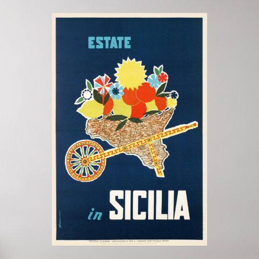 Toestand op Sicilië, reisaffiche Poster (Voorkant)