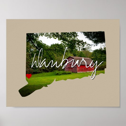 Toestand van Connecticut Foto invoegen en naam sta Poster (Voorkant)