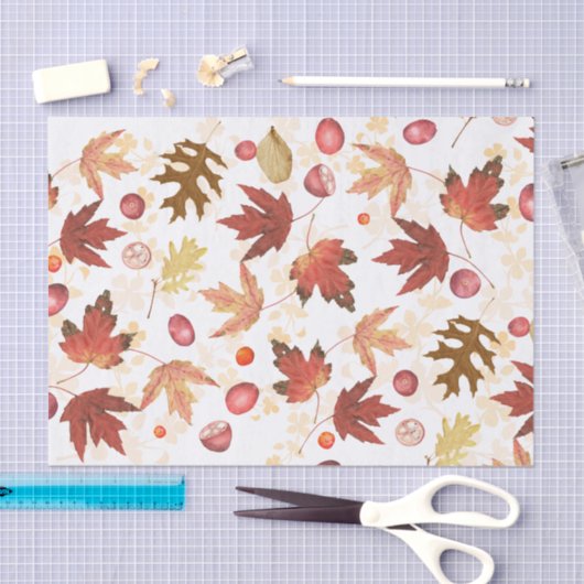 Toestel- en bladpapier uit de herfst tissuepapier (Craft)