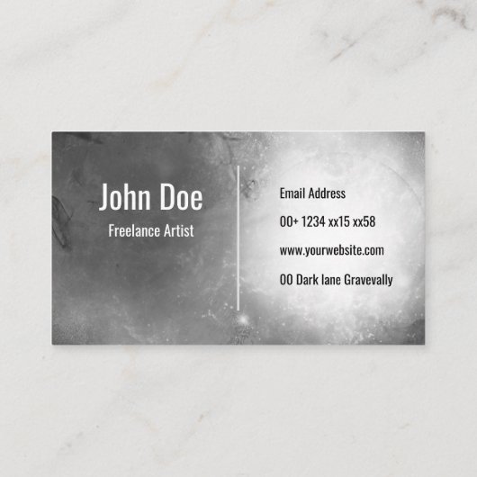 Toestel van de dood: Gothische schedel Visitekaartje (Achterkant)