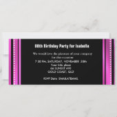 Toestel van geboorte Partij Foto roze zwart Kaart (Achterkant)