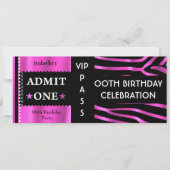 Toestel van geboorte Zebra Roze zwart Kaart (Voorkant)