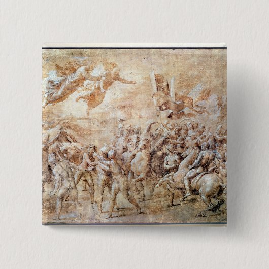 Toestel van St. Peter en St. Paul Vierkante Button 5,1 Cm (Voorkant)
