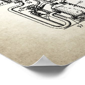 Toestel voor de distillatie van een alcoholpatent poster (Hoek)