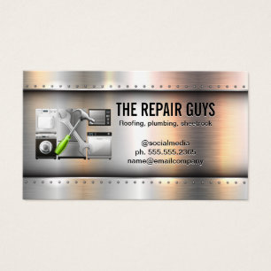 Toestellen   Hardwarehulpmiddelen   Metalen rivett Visitekaartje