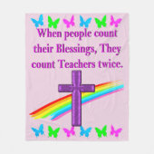 TOESTELLING VAN DE LERAAR FLEECE DEKEN (Voorkant)