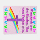 TOESTELLING VAN DE LERAAR FLEECE DEKEN (Voorkant (Horizontaal))