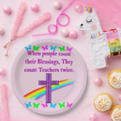 TOESTELLING VAN DE LERAAR PAPIEREN BORDJE (Feest)