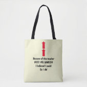 TOESTELLING VAN DE LERAAR TOTE BAG (Voorkant)