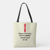 TOESTELLING VAN DE LERAAR TOTE BAG (Achterkant)