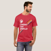 Toestemming is mijn voorspel donker t-shirt (Voorkant volledig)