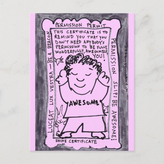 Toestemming niet vereist - Briefkaart (Voorkant)