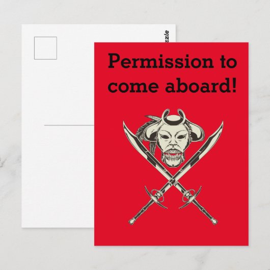 Toestemming om aan boord te komen! briefkaart (Voorkant / Achterkant)