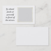 Toestemming om Mirror-Visitekaartjes te glimlachen Visitekaartje (Voorkant / Achterkant)