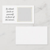 Toestemming om Mirror-Visitekaartjes te glimlachen Visitekaartje (Voorkant / Achterkant)