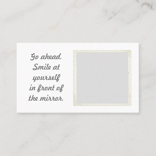Toestemming om Mirror-Visitekaartjes te glimlachen Visitekaartje (Voorkant)