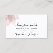 Toestemming Ticket Wedding White Rose Floral (Voorkant)