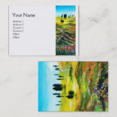 TOESTEMMING VAN HET LANDSCHAP MET POPPEN, wit Visitekaartje (Voorkant / Achterkant)