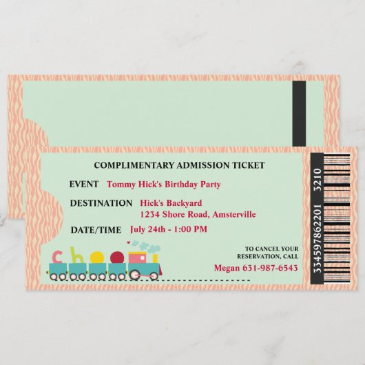 Toestemming voor uitnodiging van de partij (Voorkant / Achterkant)