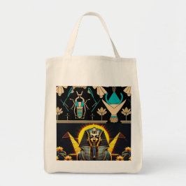 Toetanchamon en piramides | Oude Egyptische kunst Tote Bag