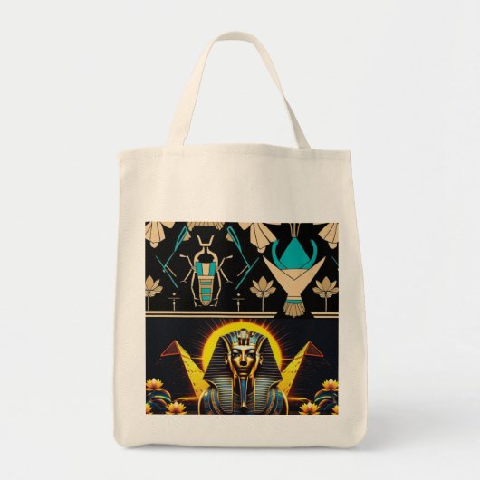 Toetanchamon en piramides | Oude Egyptische kunst Tote Bag (Voorkant)