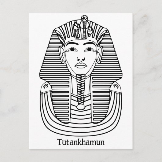 Toetanchamon illustratie briefkaart (Voorkant)