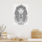 Toetanchamon illustratie poster (Keuken)