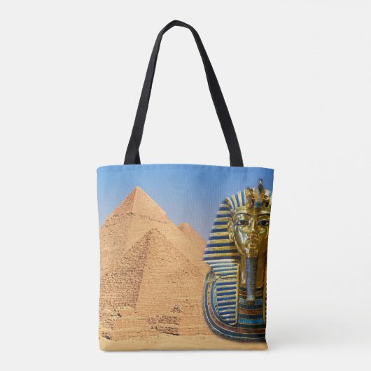 Toetanchamon & Piramides Tote Bag (Achterkant)