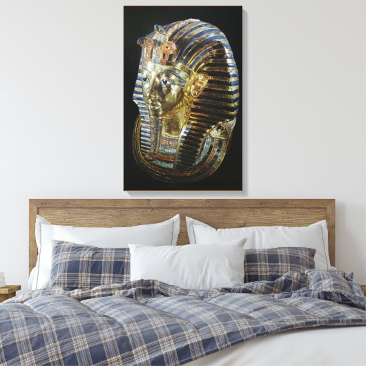 Toetanchamons gouden masker canvas afdruk (Insitu (Slaapkamer))