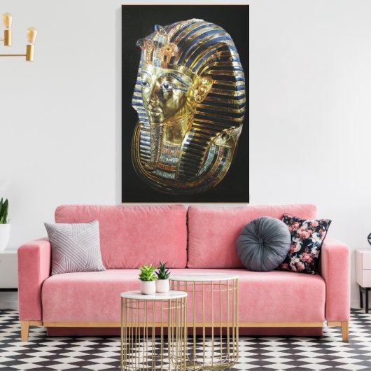 Toetanchamons gouden masker canvas afdruk (Insitu (Woonkamer))