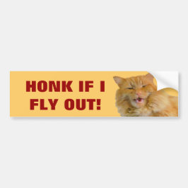 Toeter als er een kat uitvliegt bumpersticker