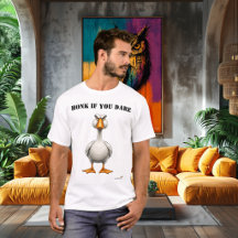 Toeter Als Je Durft Grappig Boze Gans T-Shirt