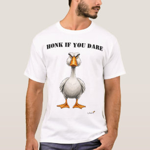 Toeter Als Je Durft Grappig Boze Gans T-Shirt