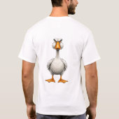 Toeter Als Je Durft Grappig Boze Gans T-Shirt (Achterkant)