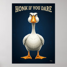 Toeter Als Je Durft – Grappige Boze Gans Cartoon