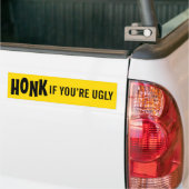 TOETER als je lelijk bent Bumpersticker (Op Truck)