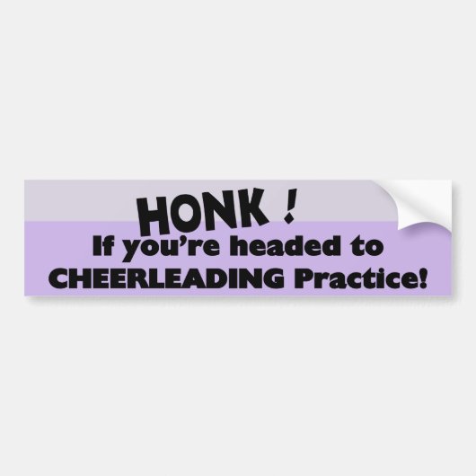 Toeter als je naar cheerleader training gaat bumpersticker (Voorkant)