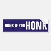 Toeter Als Je Toetert Bumpersticker (Voorkant)