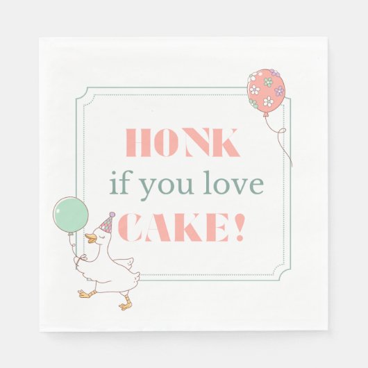 Toeter als je van cake dessert servet houdt (Voorkant)