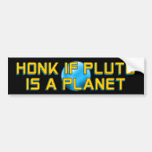 Toeter als Pluto een planeet is - Grappige astrono Bumpersticker (Voorkant)