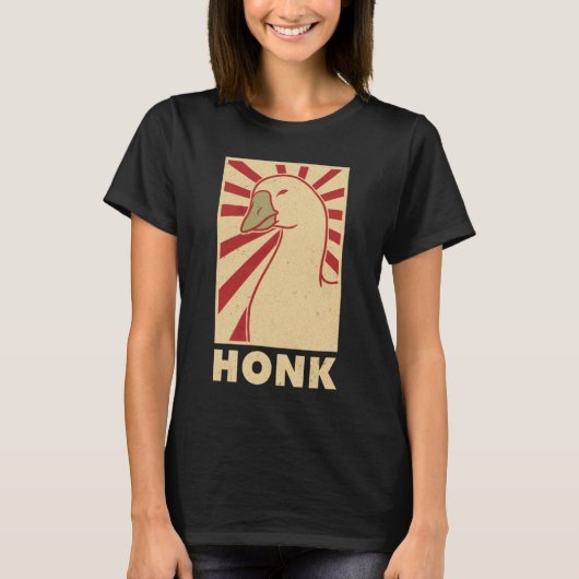 Toeter ganzen   Eend kip meme T-shirt (Voorkant)