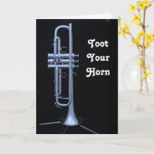 TOETER OP JE EIGEN HOORN OP DE "JOUW VERJAARDAG" K KAART (Gele Bloem)